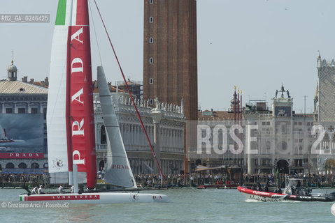 Venice 19/05/12 - Americàcup World Series in Venice: catamarans in race - catamarano luna rossa prada barca regata ©Graziano Arici/Rosebud2