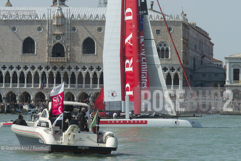 Venice 19/05/12 - Americàcup World Series in Venice: catamarans in race - catamarano luna rossa prada barca regata ©Graziano Arici/Rosebud2