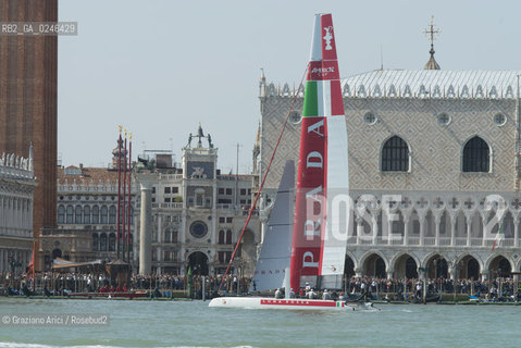 Venice 19/05/12 - Americàcup World Series in Venice: catamarans in race - catamarano luna rossa prada barca regata ©Graziano Arici/Rosebud2