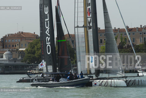 Venice 19/05/12 - Americàcup World Series in Venice: catamarans in race - catamarano luna rossa prada barca regata ©Graziano Arici/Rosebud2