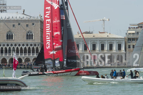Venice 19/05/12 - Americàcup World Series in Venice: catamarans in race - catamarano luna rossa prada barca regata ©Graziano Arici/Rosebud2