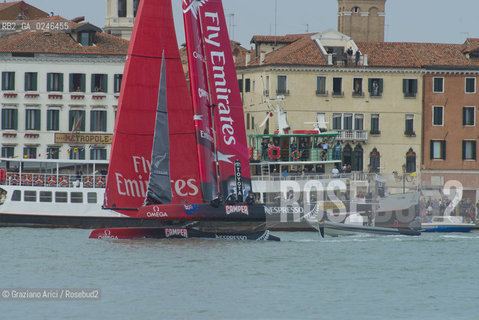 Venice 19/05/12 - Americàcup World Series in Venice: catamarans in race - catamarano luna rossa prada barca regata ©Graziano Arici/Rosebud2