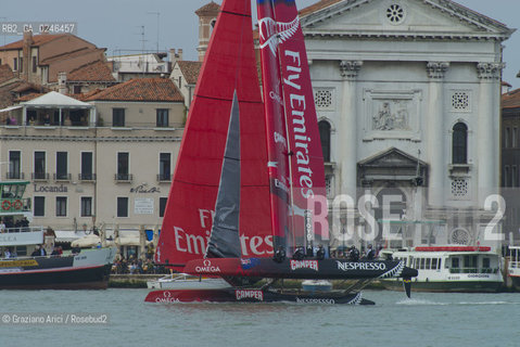 Venice 19/05/12 - Americàcup World Series in Venice: catamarans in race - catamarano luna rossa prada barca regata ©Graziano Arici/Rosebud2