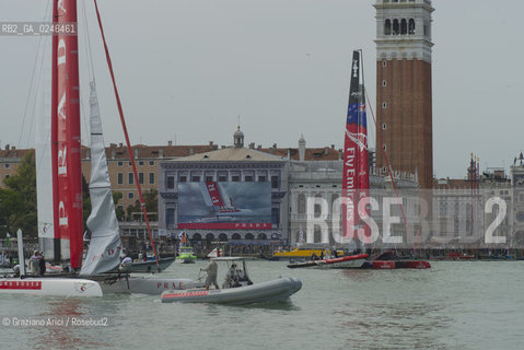 Venice 19/05/12 - Americàcup World Series in Venice: catamarans in race - catamarano luna rossa prada barca regata ©Graziano Arici/Rosebud2