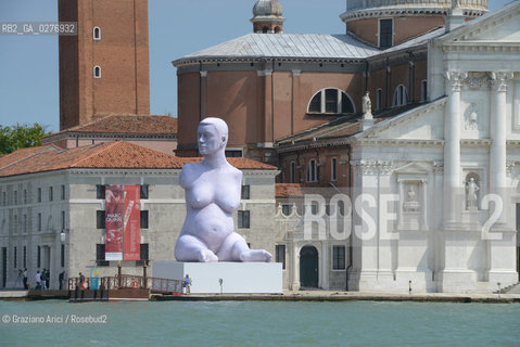 Venice 28 may 2013 - Art in Venice - Alison Lapper by Marc Quinn in S.Giorgio Island artist arte ©Graziano Arici/Rosebud2