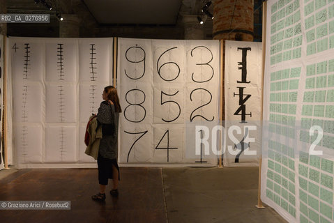 Venice 28 may 2013 - Il Palazzo Enciclopedico 55th Exhibition Corderie in Arsenale Mutt Mullican Work - artist arte ©Graziano Arici/Rosebud2