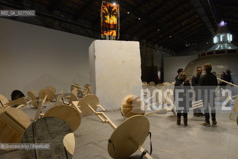 Venice 28 may 2013 - Il Palazzo Enciclopedico 55th Exhibition  Arsenale Italian Pavillon Flavio Favelli work - artist arte ©Graziano Arici/Rosebud2