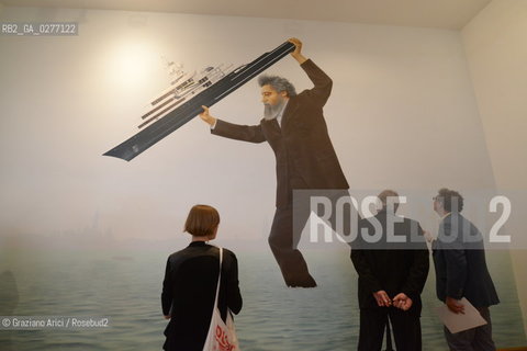 Venice 28 may 2013 - 55th Exhibition Biennale Gardens  British Pavillon Jeremy Deller Work - artist arte ©Graziano Arici/Rosebud2