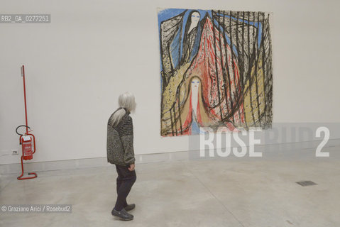 Venice 28 may 2013 - Il Palazzo Enciclopedico 55th Exhibition Biennale Gardens  Golden Lion for Lifetime Achievement  Marisa Merz - artist arte ©Graziano Arici/Rosebud2