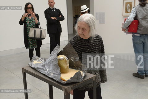 Venice 28 may 2013 - Il Palazzo Enciclopedico 55th Exhibition Biennale Gardens  Golden Lion for Lifetime Achievement  Marisa Merz - artist arte ©Graziano Arici/Rosebud2