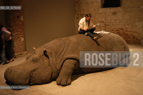 VENEZIA 9/06/05 - 51 ESPOSIZIONE INTERNAZIONALE DARTE - LARSENALE: THE INSTALLATION OF THE ARTISTS JENNIFER ALLORA AND GUILLERMO CALZADILLA : HOPE HIPPO ©Graziano Arici/Rosebud2