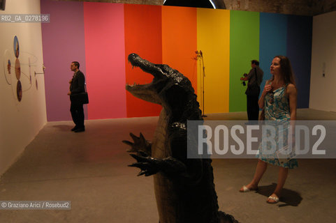 VENEZIA 8/06/05 - 51 ESPOSIZIONE INTERNAZIONALE DARTE - LARSENALE: THE INSTALLATION OF THE ARTIST SERGIO VEGA: PARADISE IN THE NEW WORD  ©Graziano Arici/Rosebud2