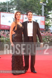 70th Venice International Film Festival - Venice August  30, 2013 - Red Carpet - Actress Isabelle Adriani and Vittorio Palazzi  ©Graziano Arici/Rosebud2