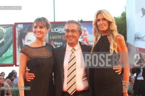 70th Venice International Film Festival - Venice September  05, 2013 - Red Carpet - Paola Cortellesi, Mario Sesti and Tiziana Rocca  ©Graziano Arici/Rosebud2