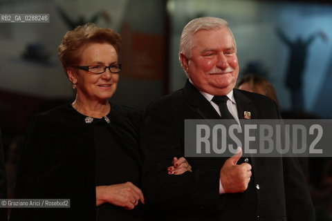 70th Venice International Film Festival - Venice September  05, 2013 - Red Carpet of the movie Walesa - Man of Hopè - Lech Walesa and his wife Danuta Walesa  ©Graziano Arici/Rosebud2