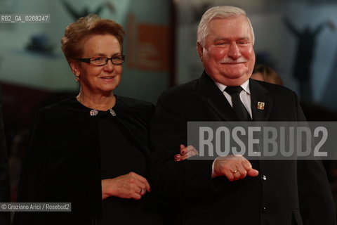 70th Venice International Film Festival - Venice September  05, 2013 - Red Carpet of the movie Walesa - Man of Hopè - Lech Walesa and his wife Danuta Walesa  ©Graziano Arici/Rosebud2