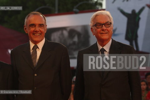 70th Venice International Film Festival - Venice September  06, 2013 - Red Carpet Les Terrasses - Director Alberto Barbera and President of Biennale Paolo Baratta  ©Graziano Arici/Rosebud2