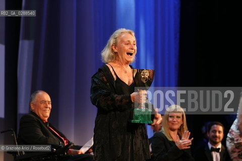 70th Venice International Film Festival - Venice September 07, 2013 - The award ceremony - Actress Elena Cotta accepts Coppa Volpi for Best Actress for Via Castellana Bandierà  ©Graziano Arici/Rosebud2