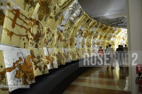 Venice 05 june 2014 14th International Architecture Exhibition Biennale Architettura Biennale Gardens Giardini Venezia Pavillon  : Sonnets in Babylon by Daniel Libeskind  ©Graziano Arici/Rosebud2