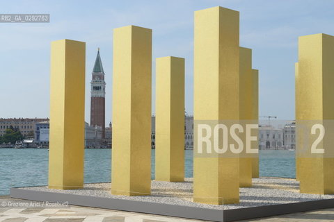 Venice 05 june 2014 Isola di S.Giorgio : The sky over nine columns by Donald Judd  ©Graziano Arici/Rosebud2