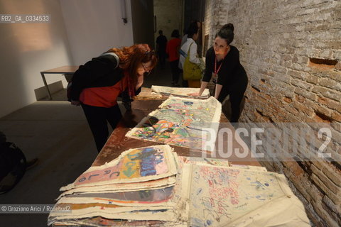 6/05/2015 - 56th International Art Exibition  :  Arsenale   Artist  Oscar Murillo arte artista ©Graziano Arici/Rosebud2