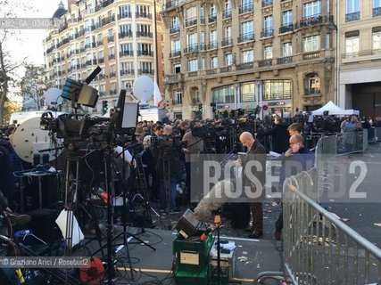 Paris 11-13-15 : in front of Bataclan Theatre were was made the slaughter by the terroris ©Graziano Arici/Rosebud2 .