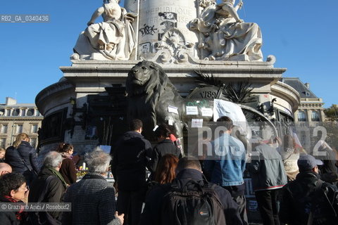 Paris 11-13-15 : In Place de la Republique against the slaughter by the terroris ©Graziano Arici/Rosebud2