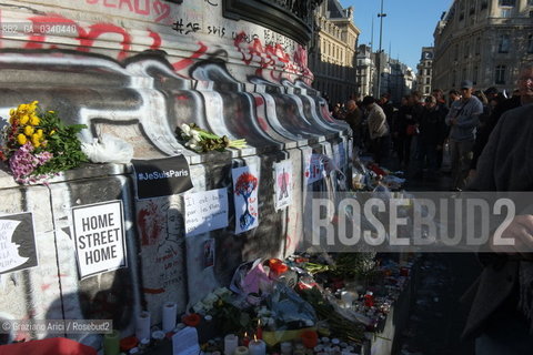 Paris 11-13-15 : In Place de la Republique against the slaughter by the terroris ©Graziano Arici/Rosebud2