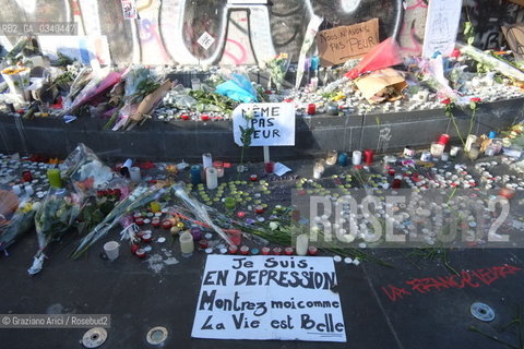 Paris 11-13-15 : In Place de la Republique against the slaughter by the terroris ©Graziano Arici/Rosebud2