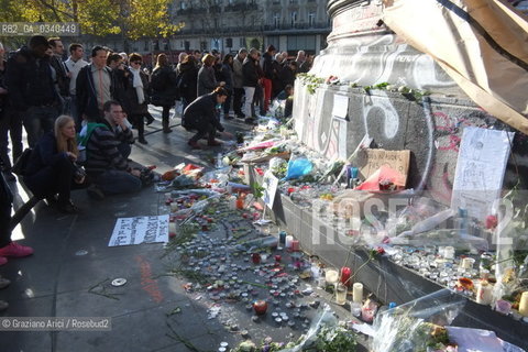 Paris 11-13-15 : In Place de la Republique against the slaughter by the terroris ©Graziano Arici/Rosebud2