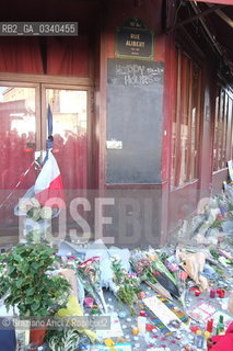 Paris 11-13-15 : in front of Bataclan Theatre were was made the slaughter by the terroris ©Graziano Arici/Rosebud2