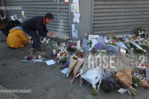 Paris 11-13-15 : in front of Bataclan Theatre were was made the slaughter by the terroris ©Graziano Arici/Rosebud2