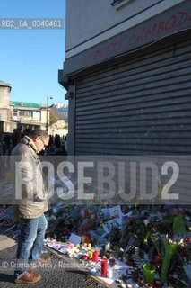 Paris 11-13-15 : in front of Bataclan Theatre were was made the slaughter by the terroris ©Graziano Arici/Rosebud2