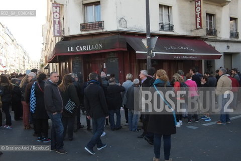 Paris 11-13-15 : in front of Bataclan Theatre were was made the slaughter by the terroris ©Graziano Arici/Rosebud2