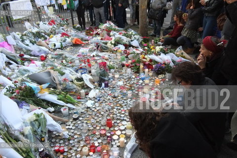 Paris 11-13-15 : in front of Bataclan Theatre were was made the slaughter by the terroris ©Graziano Arici/Rosebud2