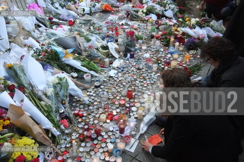 Paris 11-13-15 : in front of Bataclan Theatre were was made the slaughter by the terroris ©Graziano Arici/Rosebud2