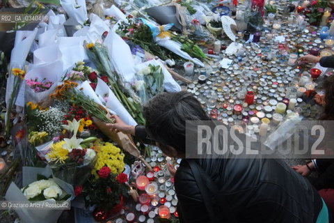 Paris 11-13-15 : in front of Bataclan Theatre were was made the slaughter by the terroris ©Graziano Arici/Rosebud2