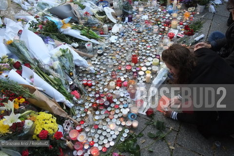 Paris 11-13-15 : in front of Bataclan Theatre were was made the slaughter by the terroris ©Graziano Arici/Rosebud2