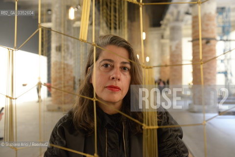 57th International Art Exhibition Arsenale artist Leonor Antunes arte artista ©Graziano Arici/Rosebud2