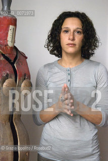 Writer Valeria Parrella, in her studio in Naples, 10-2008 ©Grazia Ippolito/Rosebud2