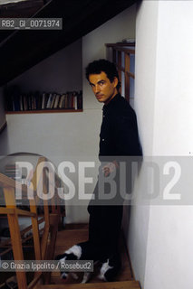 Andrea Del Carlo writher in his house in Milano ©Grazia Ippolito/Rosebud2