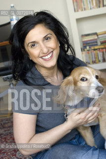 Dorit Rabinian, israeli writer in her house in Tel Aviv with her dog Peti ©Grazia Ippolito/Rosebud2