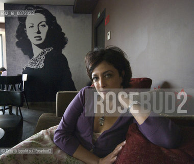 Film director Najwa Najjar in  a bar in Ramallah ©Grazia Ippolito/Rosebud2