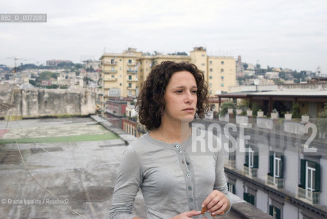 Writer Valeria Parrella,on the terrace of her house in Naples, 10-2008 ©Grazia Ippolito/Rosebud2