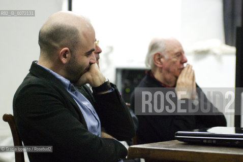 Milan, Italy December the 10th, 2009. The Italian writer Roberto Saviano receives the Honorem Laurea at the Brera Academy. ©Grazia Ippolito/Rosebud2