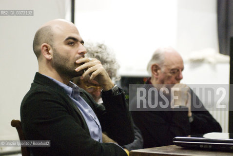 Milan, Italy December the 10th, 2009. The Italian writer Roberto Saviano receives the Honorem Laurea at the Brera Academy. ©Grazia Ippolito/Rosebud2