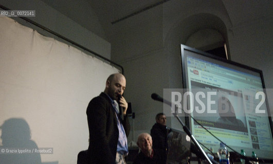 Milan, Italy December the 10th, 2009. The Italian writer Roberto Saviano receives the Honorem Laurea at the Brera Academy. ©Grazia Ippolito/Rosebud2