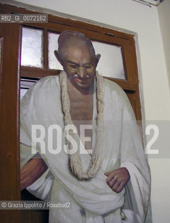 Mahatma Gandhis Museum in Mumbay, painting representing Gandhi(Valori multipli) ©Grazia Ippolito/Rosebud2