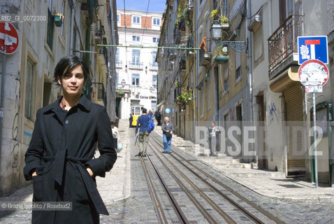 Portuguese photographer video artist Mariana Viegas in Bica, Lisbon, Portugal, 3/2008 ©Grazia Ippolito/Rosebud2