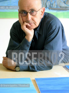 Painter Lucio Pozzi, in his studio in Valeggio sul Mincio ©Grazia Ippolito/Rosebud2